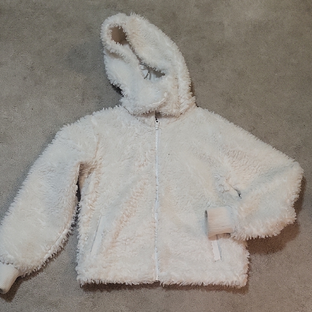 Abercrombie & Fitch Cream Fleece Jacket